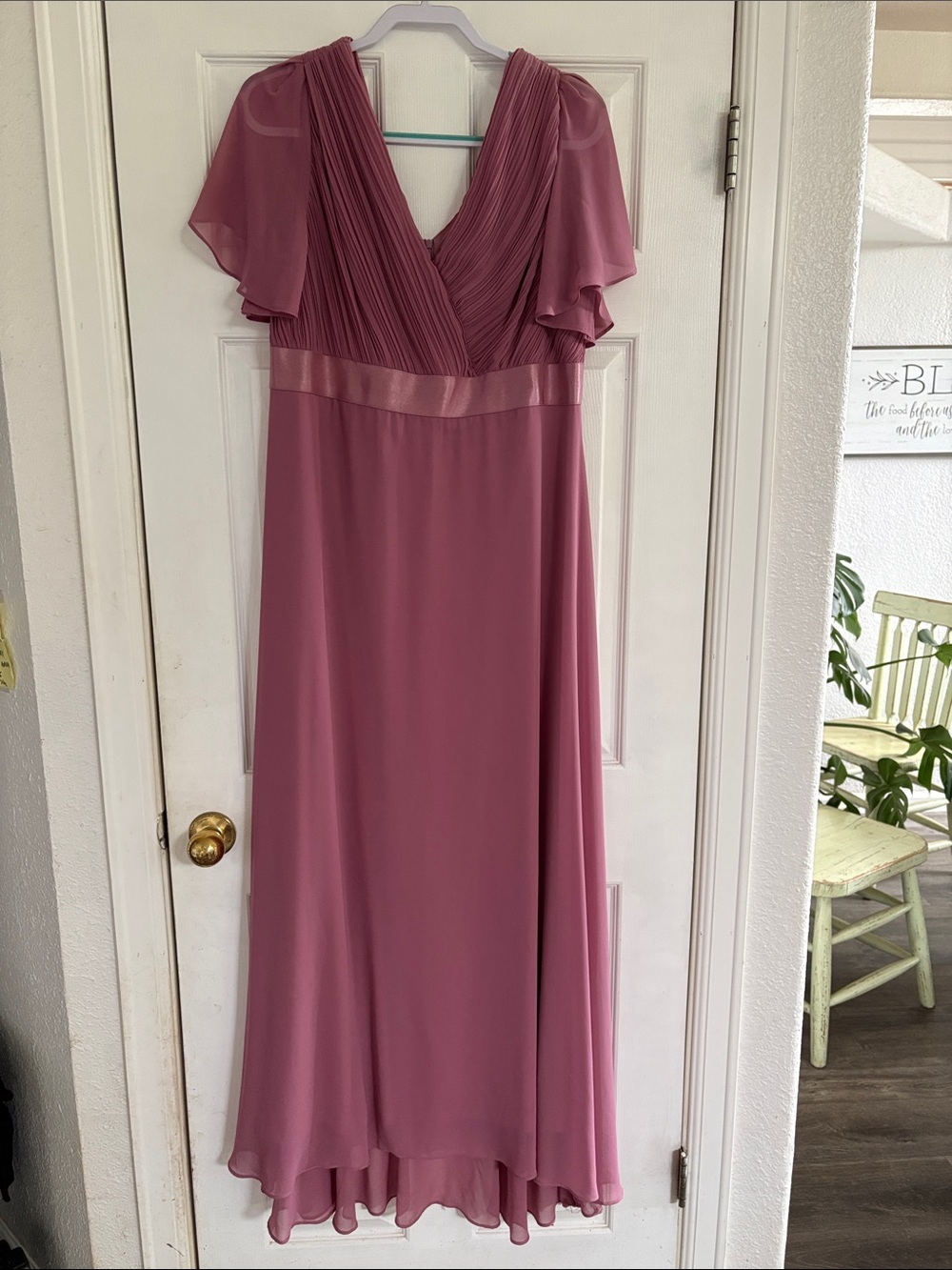 Ever Pretty Dusty Rose V-Neck Maxi Dress